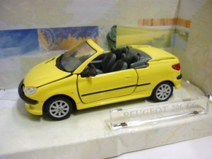 PEUGEOT 206 CC      Yellow 1:43